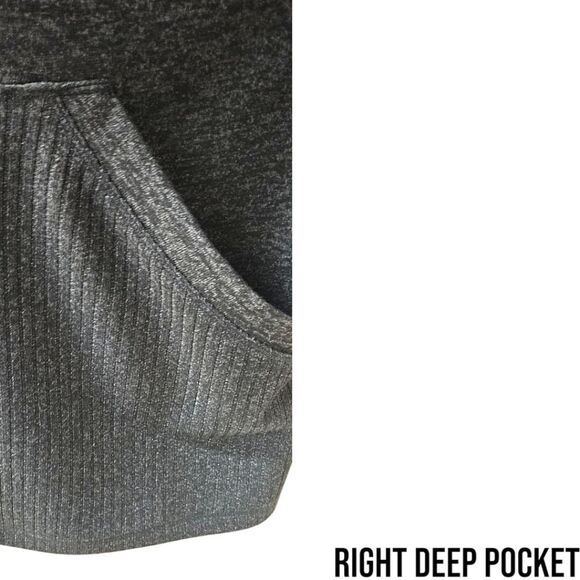  JOAN VASS NEW YORK Plus Size Black Ribbed Cardigan With Deep Pockets 1X - Picture 4 of 12